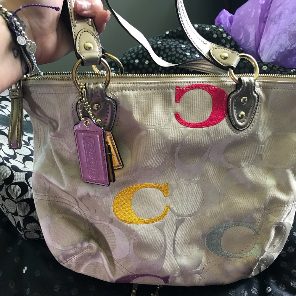Colorful Coach handbag